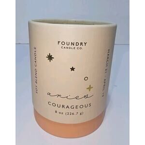 Foundry Candle Co Horoscope ARIES Courageous Candle 8 oz Soy Blend